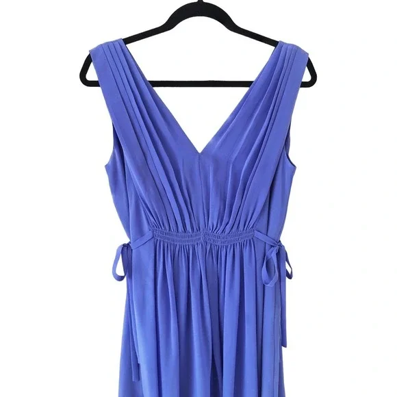 HD in Paris Periwinkle Empire Waist Sleeveless Lavender Purple Dress Size 6​​​ - Picture 13 of 16